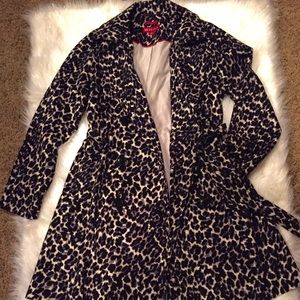 Cheetah Water Repellent Trench Coat